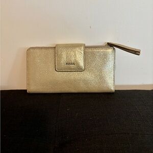 Fossil Metallic Gold Women's Wallet